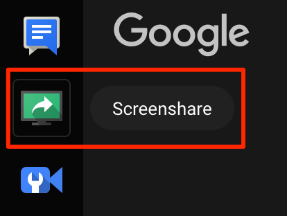Bước 8: Bấm vào tùy chọn Screenshare (Chia sẻ màn hình) ở cột bên trái để chia sẻ màn hình trong sự kiện phát trực tiếp trên YouTube.
