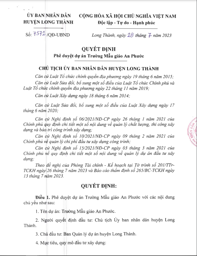 Đồng Nai: Công trình trường Mẫu giáo An Phước đang về đích Dong Nai: Cong trinh truong Mau giao An Phuoc dang ve dich