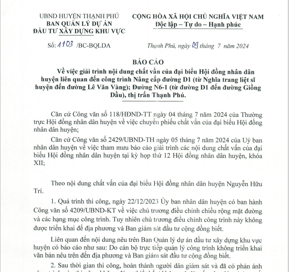 Gói thầu làm đường thi công sai thiết kế ở Thạnh Phú, luật sư nói gì? - Hình 6 Goi thau lam duong thi cong sai thiet ke o Thanh Phu, luat su noi gi?-Hinh-6