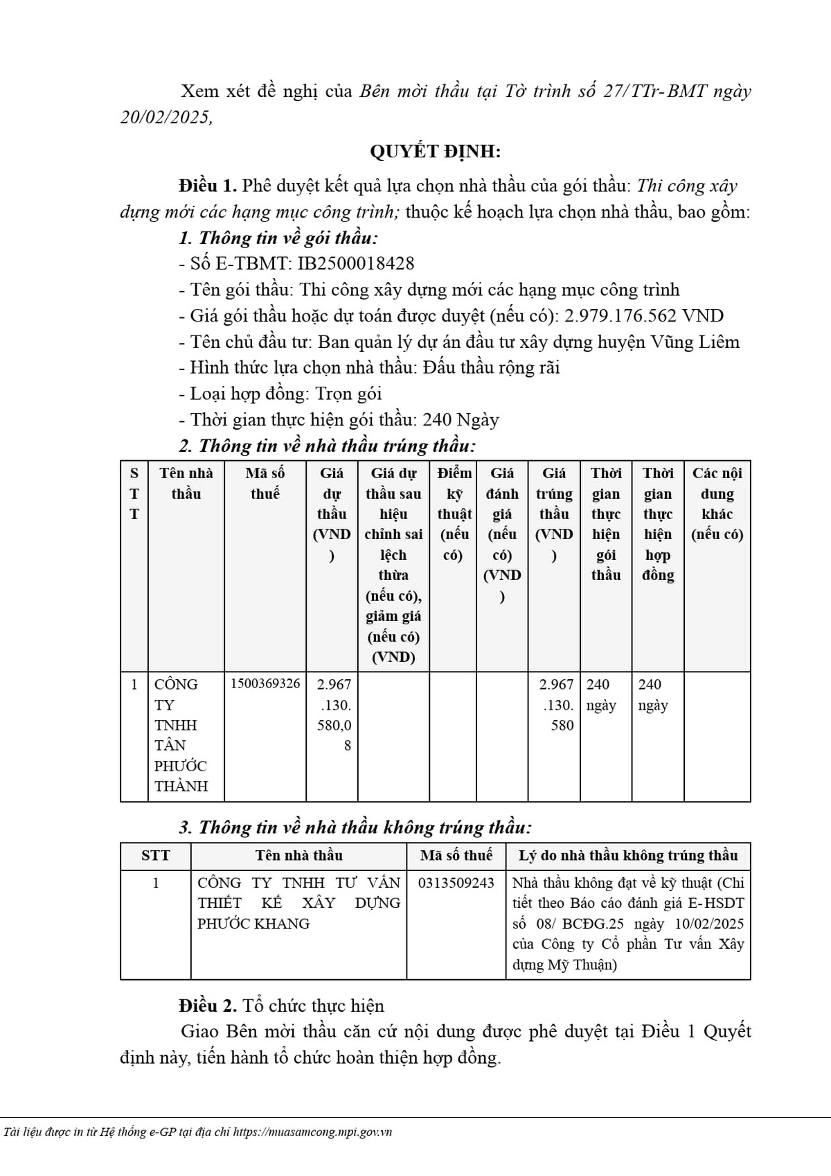 Vinh Long: Cty Tan Phuoc Thanh trung goi xay lap gan 3 ty o Vung Liem