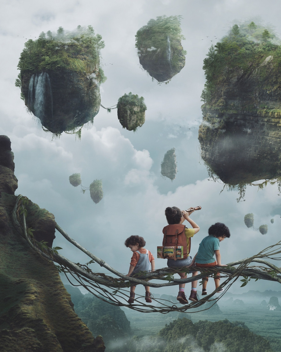 Sau khi chụp ảnh, thông qua phần mềm chỉnh sửa, cô Vanessa biến mỗi một khoảnh khắc đời thường thành một cuộc phiêu lưu tuyệt vời.