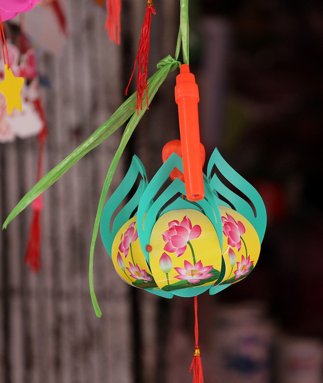 Cũng theo quan sát của phóng viên, dọc phố Hàng Mã, các loại đồ chơi mùa Trung thu năm nay chủ yếu là đồ truyền thống của các đơn vị, cơ sở sản xuất trong nước. Riêng đối với đồ nhập ngoại, chủ yếu từ Trung Quốc, chiếm số lượng rất nhỏ. Một chiếc đèn lồng truyền thống in hình bông sen tượng trưng cho Việt Nam và được sản xuất trong nước.