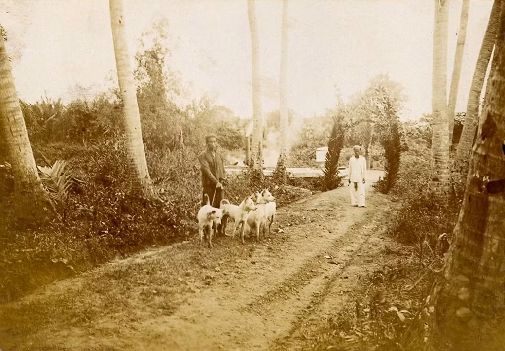 Lối vào nhà một đại phú hộ Nam Kỳ.