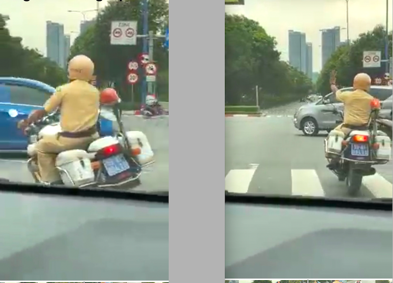 Chan dung anh CSGT mo duong dua san phu vo oi toi benh vien