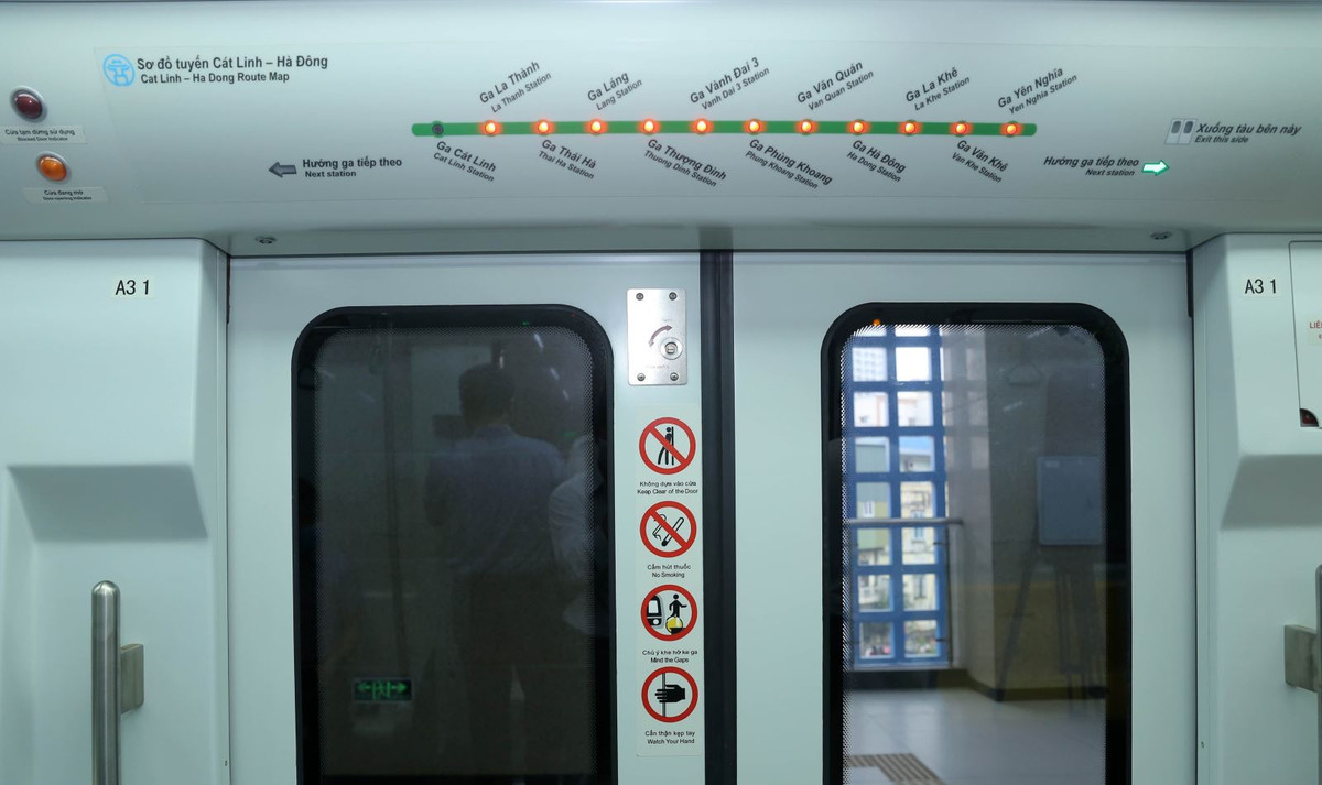 Sơ đồ chạy tàu trên khoang hành khách. (Ảnh: Tin Tức)