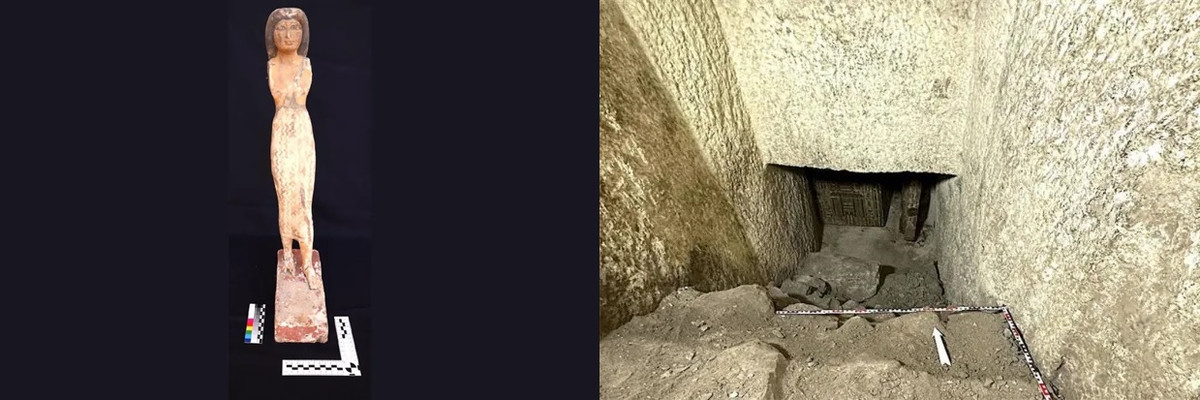 Caroline Arbuckle, phó giáo sư lịch sử tại Đại học Saskatchewan, cho hay việc nghiên cứu những văn bản chạm khắc trên 2 quan tài khoảng 4.000 tuổi có thể cung cấp thêm thông tin về quan niệm của người Ai Cập cổ đại về thế giới bên kia. Ảnh: Photo courtesy of the Egyptian Ministry of Tourism and Antiquities.