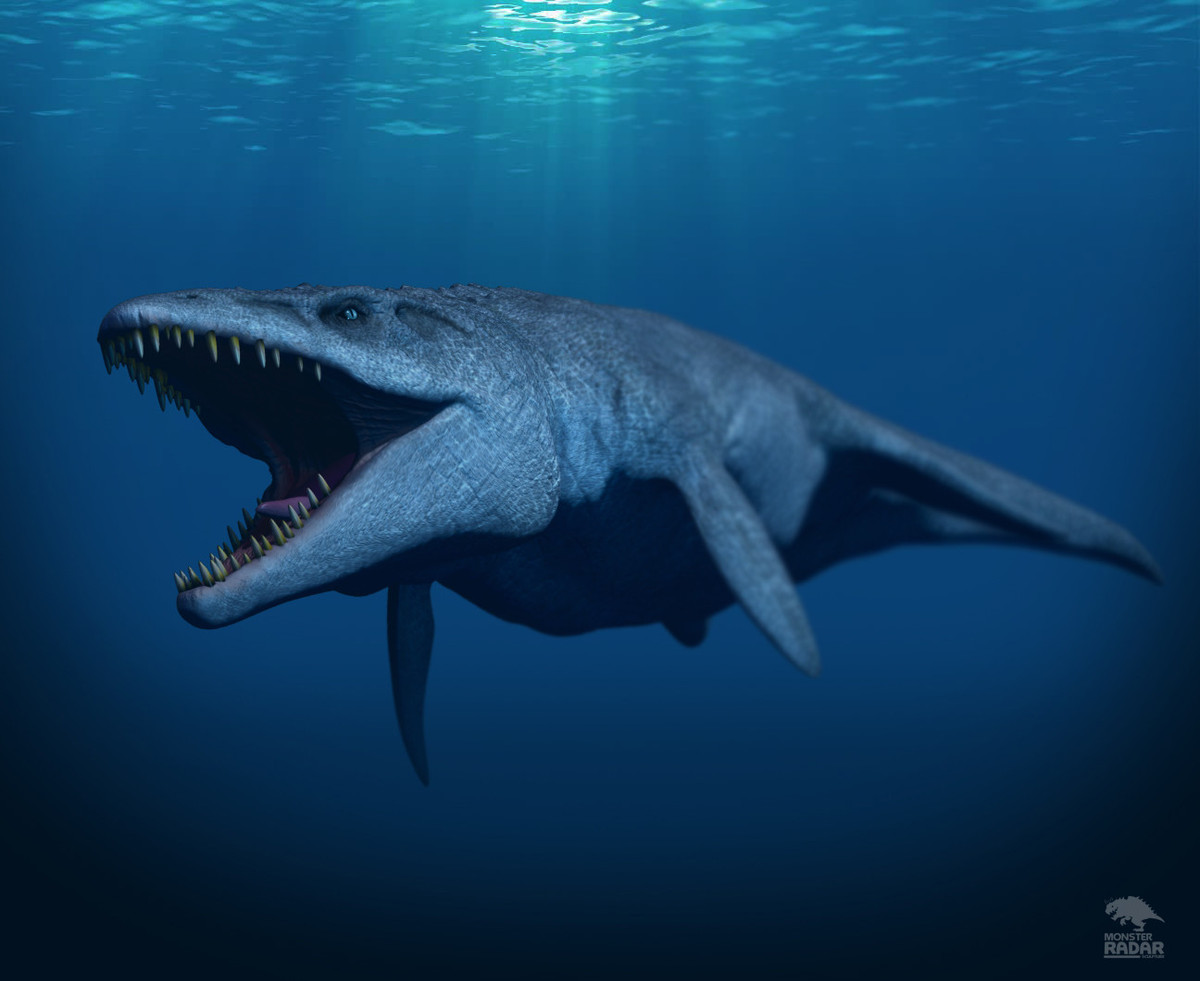 Thủy quái Mosasaurus có thể dài tới 11 - 17m. Chúng sinh sống rộng khắp các đại dương trên thế giới, nhưng chủ yếu là ở vùng nước nông quanh châu Âu.