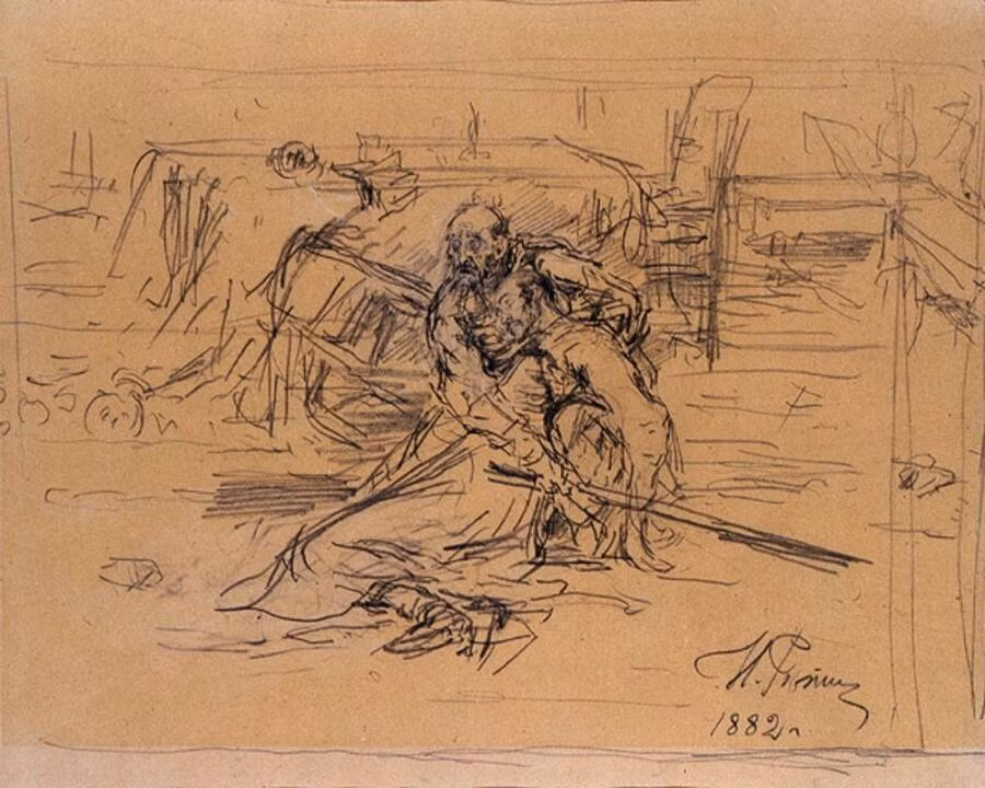 Điều này xuất phát từ việc họa sĩ Ilya Repin đã vẽ hình ảnh Ivan IV - Sa hoàng đầu tiên của nước Nga ôm người con trai đang hấp hối. Sự việc xảy ra vào ngày 16/11/1581.