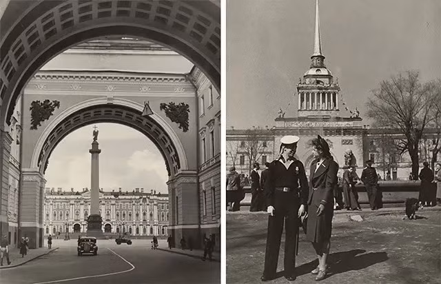 Sau quá trình trùng tu và sửa chữa, các công trình, di tích lịch sử ở Leningrad trở lại dáng vẻ giống như ban đầu.