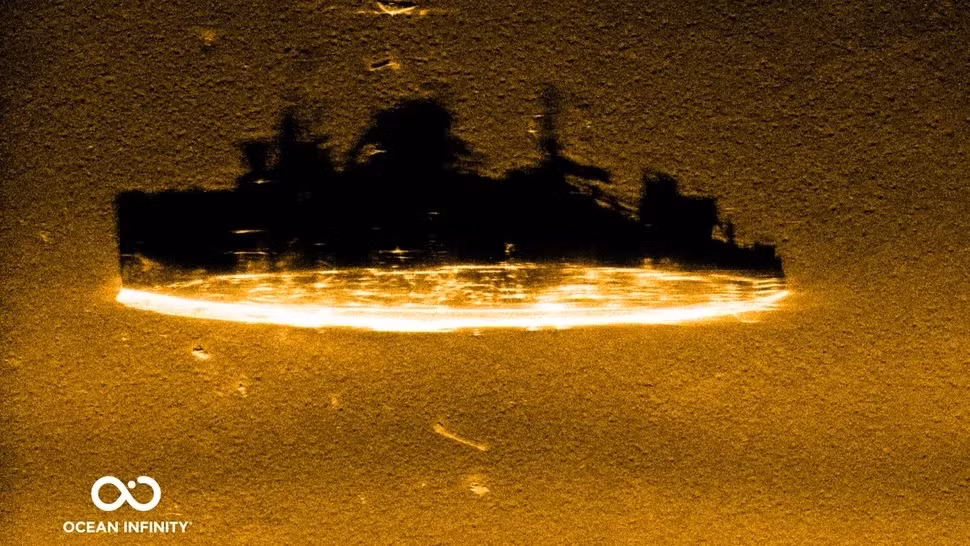 Mới đây, các chuyên gia thông báo đã tìm thấy xác tàu khu trục USS Stewart vào đầu tháng 8. "Tàu ma Thái Bình Dương" nằm ở độ sâu khoảng 1.065m cách San Francisco khoảng 80 km về phía Tây Bắc. Ảnh: Ocean Infinity.