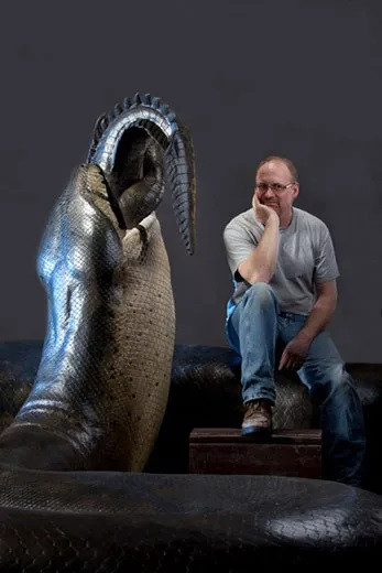 Loài trăn khổng lồ này phát triển mạnh trong 2 triệu năm ở thế Cổ Tân nhờ khí hậu nóng lên trên Trái đất. Ảnh: Courtesy of Robert Clark/INSTITUTE.