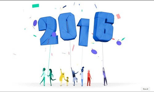 Vào ngày cuối cùng của năm 2015, Facebook cũng đăng video chào năm mới 2016 vô cùng ấn tượng. Ảnh: Youtube.