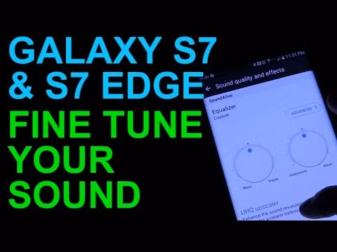 Galaxy S7 và S7 edge còn cho phép người dùng điều chỉnh âm thanh theo sở thích. Vào Settings > Sounds and Vibration > Sound quality and effects > Equalizer. Ảnh: Youtube.