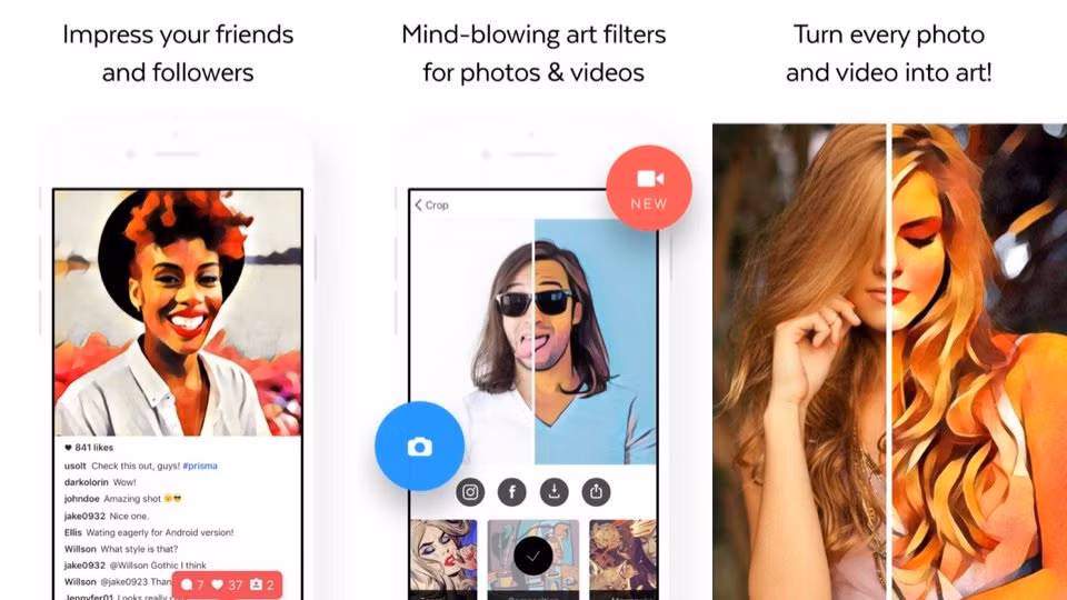 Một trong những ứng dụng tốt nhất trên iPhone năm 2016 là Prisma. Ứng dụng cho phép biến ảnh thông thường thành một bức tranh nhiều màu sắc. Ứng dụng đã gây sốt toàn cầu. Người dùng không ngừng chia sẻ tác phẩm lên mạng xã hội.
