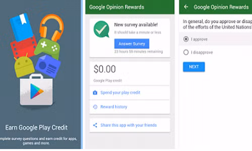 Google Opinion Rewards là một ứng dụng trên Android miễn phí được ưa chuộng nhất năm 2016. Ứng dụng cung cấp cho người dùng những câu hỏi khảo sát. Với mỗi câu hỏi hoàn thành, bạn sẽ nhận tiền và được quy đổi qua điểm thưởng để mua hàng trên Google Play.