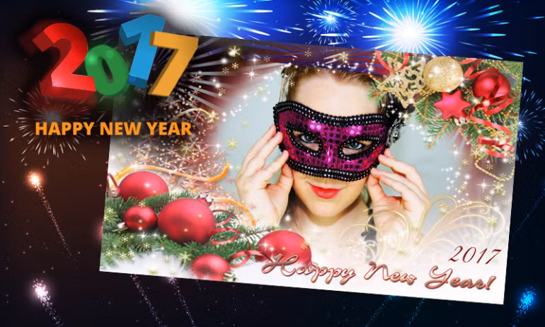 Hấp dẫn nhất trong loạt ứng dụng năm mới là khung ảnh. Với New Year Photo Frames 2017, bạn sẽ có những bức ảnh với khung hình tuyệt đẹp, đáng yêu. Ảnh: Uswitch.