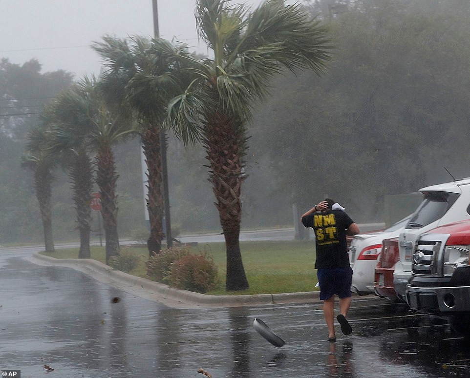 Tính đến thời điểm hiện tại, ít nhất một người thiệt mạng do cây đổ vào người sau khi siêu bão "quái vật" Michael đổ bộ vào Florida. Ngoài ra, nhiều sân bay bị đóng cửa và hàng trăm chuyến bay bị hủy bỏ. Ảnh: AP.