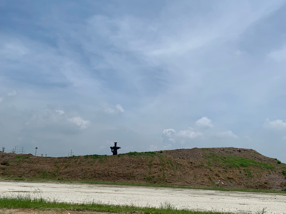 Khu vực phía sau tượng đài giáp với quốc lộ 1A, sau khi cưỡng chế nhiều hộ dân đến nay diện tích đất này vẫn đang bỏ hoang. &gt;&gt;&gt; Mời độc giả xem thêm video Ninh Bình: Chở quá tải trọng còn chống lại hiệu lệnh của CSGT: