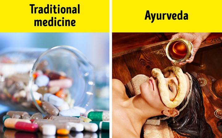 Y học. Ấn Độ là quê hương của Ayurveda- y học truyền thống của người Hindu, dựa trên ý tưởng cân bằng các hệ thống trong cơ thể và sử dụng chế độ ăn uống, điều trị bằng thảo dược và yoga. Đó không chỉ là một phương pháp điều trị - đó là một triết lý. Nhiều du khách đến Ấn Độ để điều trị khi y học cổ truyền không thể giúp họ.