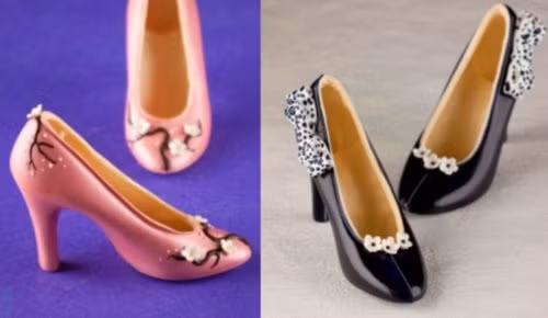 Socola hình chiếc giày cao gót. Ảnh: Indulgy.