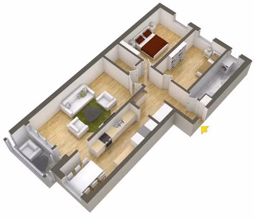 Dù căn hộ nhỏ, hẹp nhưng vẫn đón không khí trong lành nhờ nhiều cửa sổ và ban công. Ảnh: Đời sống.