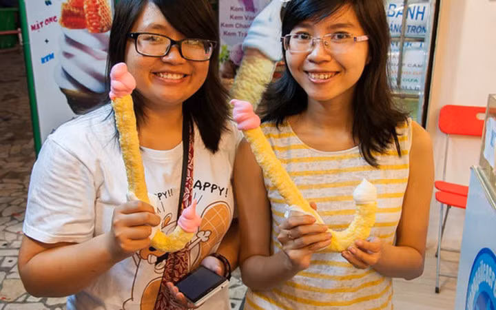 Xuất hiện không lâu tại Hàn Quốc, món kem này đã được bán tại Việt Nam (Ảnh: KT)