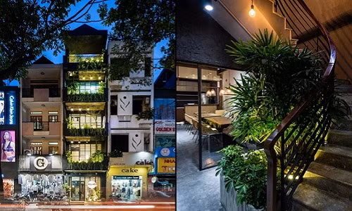 Nha hang 5 tang rop cay xanh an tuong o TP HCM