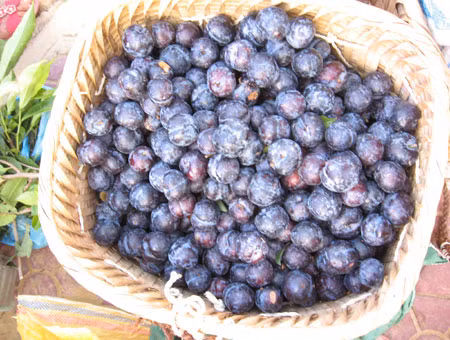 Ở Việt Nam cũng có mận đen nhưng quả nhỏ hơn, chỉ tương đương mận Tam Hoa và số lượng rất ít. Khi ăn có vị chua và đắng. Ảnh: Tamsugiadinh.