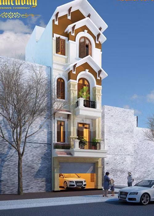 Ngôi biệt thự đơn giản về trang trí nhưng vẫn giữ được nét đẹp nguy nga, tráng lệ vốn có của kiến trúc tân cổ điển. Ảnh: Kientrucnamcuong