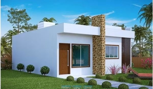 Nhà cấp 4 nhỏ đẹp, không cầu kỳ về chi tiết. Ảnh: Thietkethicongnhadep.