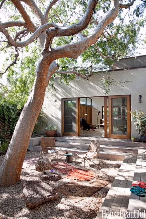 Khu vườn có bóng cây xanh đã trở thành ký ức tuổi thơ của nhiều bạn trẻ.