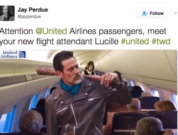 Hành khách chú ý, đây là tiếp viên mới của hãng hàng không United Airlines. Ảnh: Tech Insider.