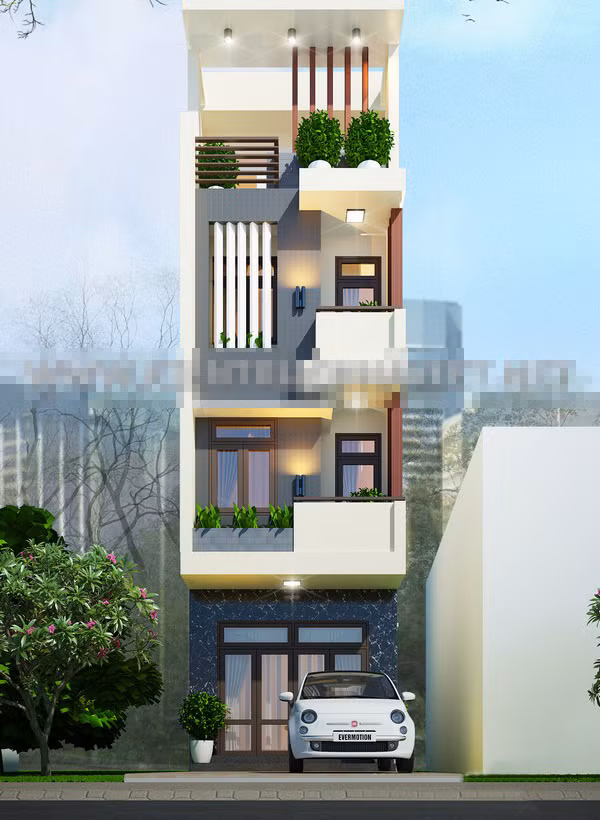 Căn nhà được bố trí với các không gian thoáng mát, các phòng luôn thông thoáng, mang lại cảm giác thư thái cho gia chủ. Ảnh: Kientrucnhaviet.