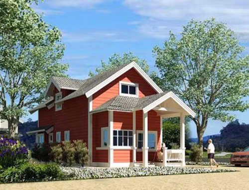 Nhà cấp 4 có gác lửng để tăng diện tích sử dụng. Ảnh: Nhabinhduong.