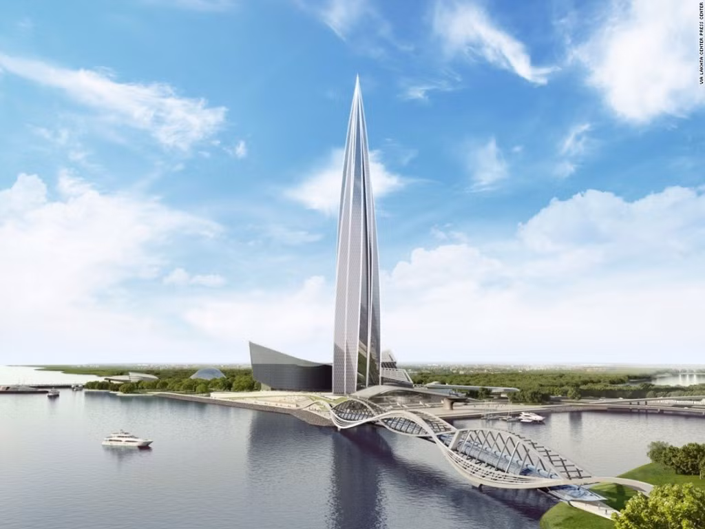 Lakhta Tower (Nga) dự kiến sẽ hoàn thành năm 2018 và có chiều cao theo thiết kế là 462 mét.