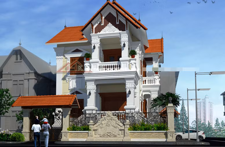 Biệt thự bán cổ điển và sang trọng. Ảnh: Kientrucanhung.