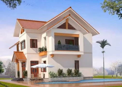 Mái ngói đỏ được sử dụng từ xưa đến nay tạo nên nét đặc trưng riêng của ngôi nhà Việt. Ảnh: Printest.