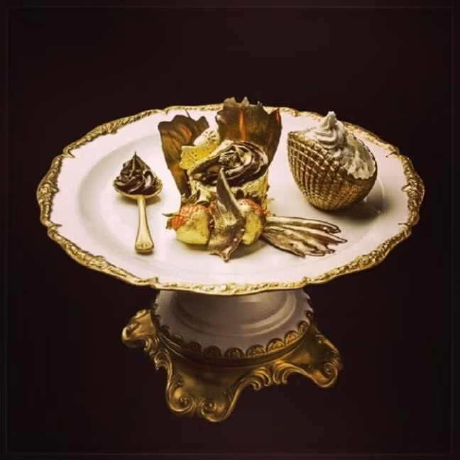 Món điểm tâm dát vàng 1.000 USD cho giới nhà giàu ở Dubai.