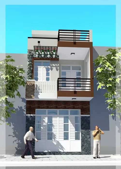 Ngôi nhà trang nhã với thiết kế cây leo tường rất sống động. Ảnh: Khonggiannhadep24h.