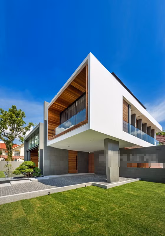 Các hình khối lớn được thiết kế tỉ mỉ tạo nên kiến trúc hiện đại. Ảnh: Archinews.