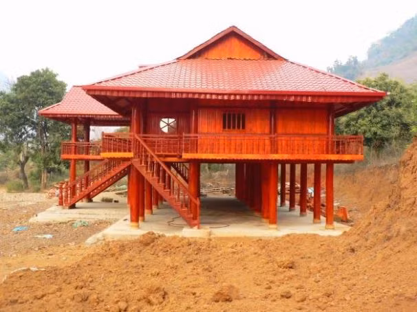 Thiết kế nhà sàn xinh xắn và gọn đẹp. Ảnh: Nhalouis.