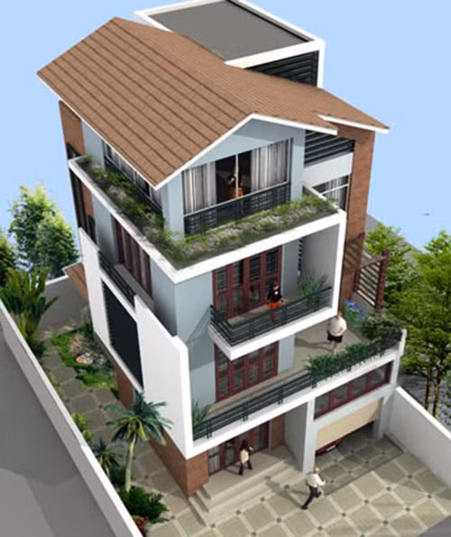 Độ dốc của mái ngói vẻ đẹp hài hòa của ngôi nhà. Ảnh: Houseland.