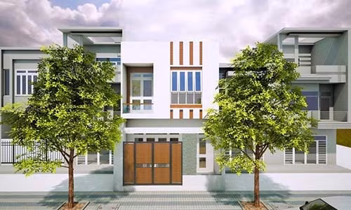 Những sọc ngang và dọc khiến ngôi nhà trở nên rộng rãi hơn. Ảnh: Vietnamnet.