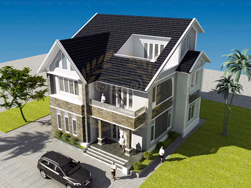 Mái dốc (hay còn gọi mái thái) là một trong những thiết kế mái nhà được sử dụng nhiều nhất trong kiến trúc truyền thống của Việt Nam từ xưa đến nay. Ảnh: Thietkenhaonline.