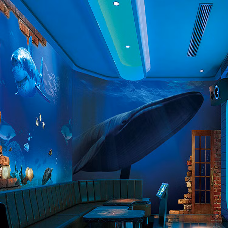 Phòng khách trở nên có chiều sâu và huyền bí hơn. Ảnh: Alibaba.