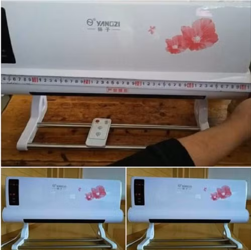 Có người cho rằng, chiếc điều hòa này chỉ là chiếc quạt sưởi bình thường với hai chức năng nóng và lạnh. Chúng được cấu tạo như máy sấy tóc gồm quạt gió và dàn dây nhiệt để tản nhiệt ra bên ngoài. Ảnh chụp màn hình Facebook.