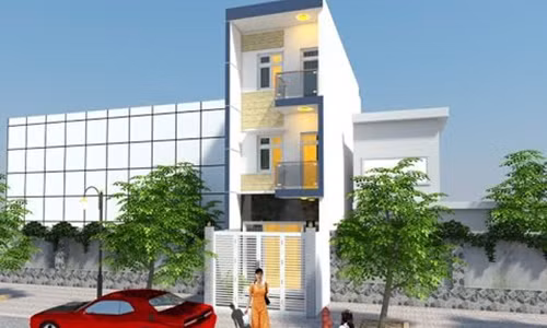 Nhà 3 tầng đơn giản nhưng đẹp tinh tế và quyến rũ. Ảnh: Youtube.