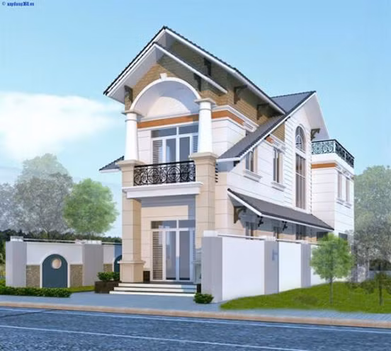 Từng chi tiết xung quanh ngôi nhà được thiết kế đa dạng và phong phú. Ảnh: Nhadatdian24h.