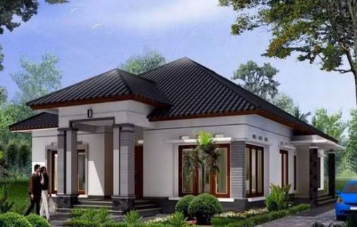 Mái ngói màu nâu trầm mang nét đẹp cổ xưa. Ảnh: Thietkexaynha.