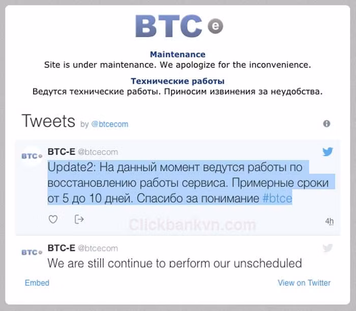 Kể từ năm 2011 đến nay, sàn giao dịch BTC-e đã có 7 triệu Bitcoin gửi vào và 5,5 triệu Bitcoin rút ra. BTC-e chấp nhận giao dịch trên toàn thế giới, trong đó có Việt Nam. Ảnh: Mtv.